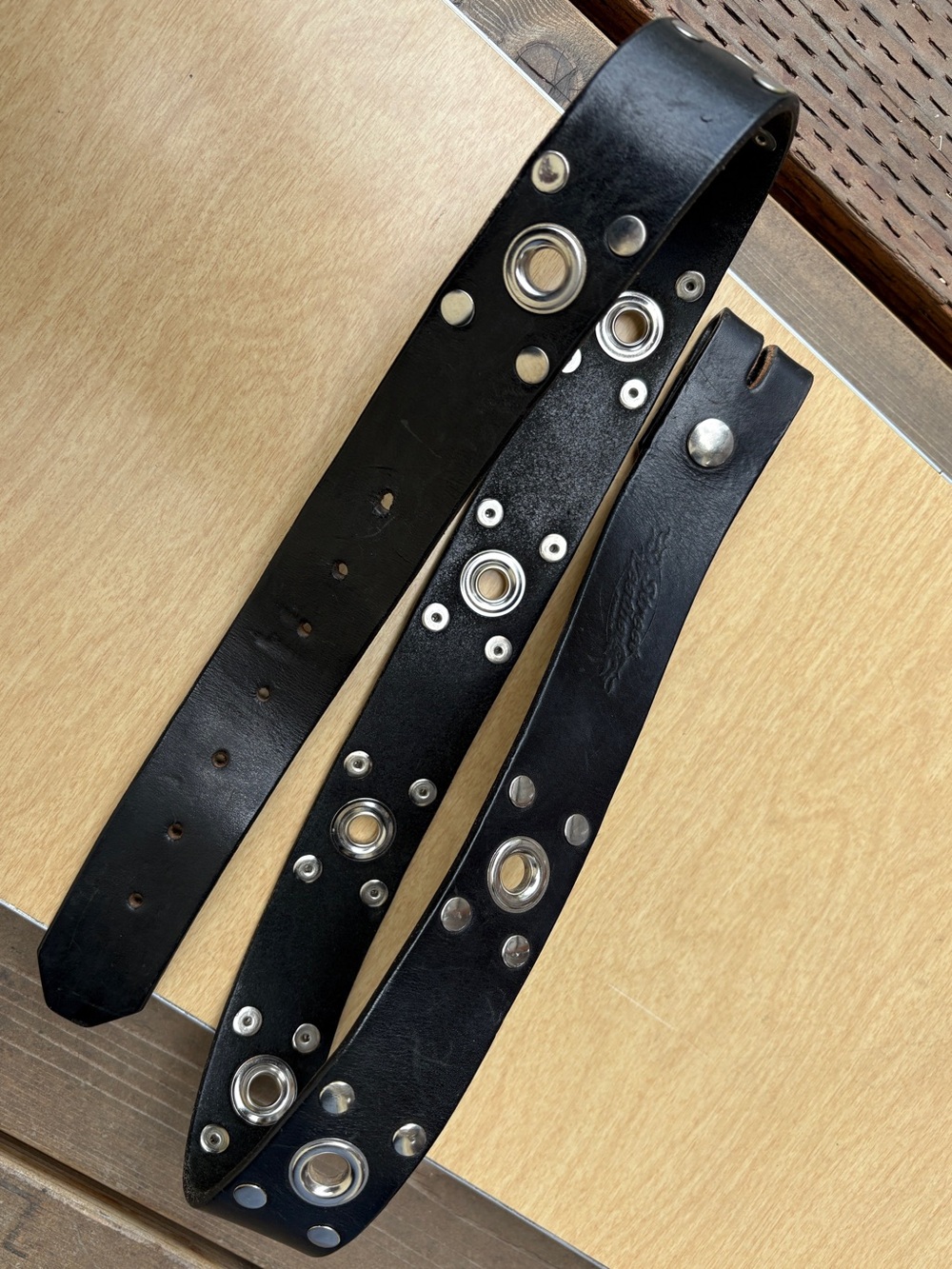 Street Leathers Of Oregon Black Grommet Detail Belt